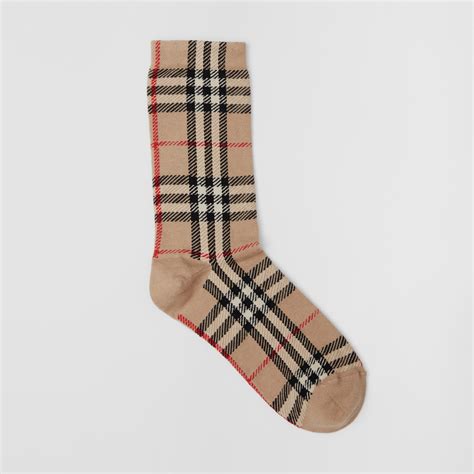 burberry vintage check socks|Burberry Vintage Check Socks in Archive Beige .